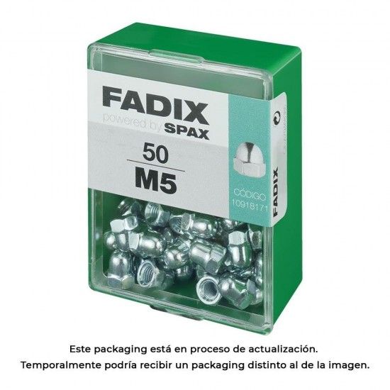 Caixa m 50 unid. porca cega zinco m 5 ref� 18289 FADIX