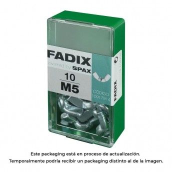 Caixa s 10 unid. porca auto-bloqueio zinco m 5 ref� 18279 FADIX