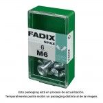 Caixa s 6 unid. porca auto-bloqueio zinco m 6 ref� 18281 FADIX