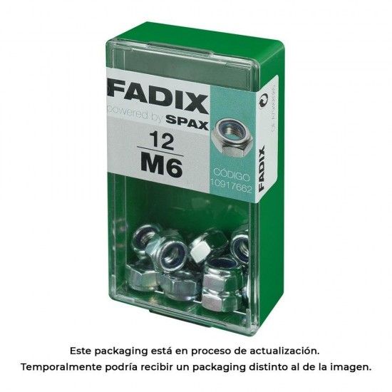 Caixa s 14 unid. porca auto-bloqueio zinco m 6 ref� 18272 FADIX