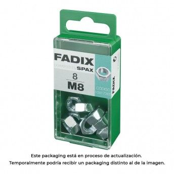 Caixa s 8 unid. porca zinco m 8 refª 18264 FADIX Caixa s 8 unid. porca zinco m 8 refª 18264 FADIX