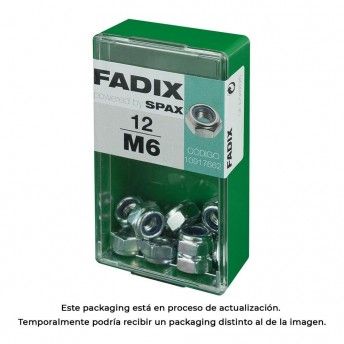 Caixa s 14 unid. porca auto-bloqueio zinco m 6 ref� 18272 FADIX