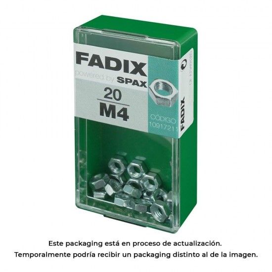 Caixa s 20 unid. porca zinco m 4 ref� 18257 FADIX