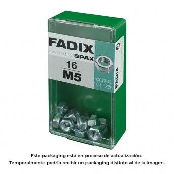 Caixa s 16 unid. porca zinco m 5 refª 18259 FADIX Caixa s 16 unid. porca zinco m 5 refª 18259 FADIX