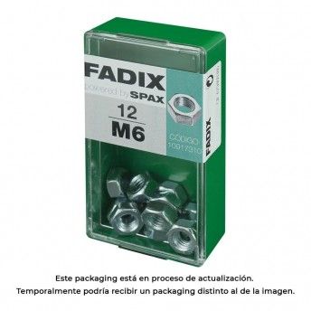 Caixa s 12 unid. porca zinco m 6 refª 18261 FADIX Caixa s 12 unid. porca zinco m 6 refª 18261 FADIX