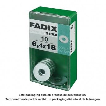 Caixa s 10 unid. anilha plana larga zinco 6,4x18mm refª 18250 FADIX Caixa s 10 unid. anilha plana larga zinco 6,4x18mm refª 18250 FADIX