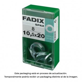 Caixa s 8 unid. anilha plana zinco 10,5x20mm refª 18235 FADIX Caixa s 8 unid. anilha plana zinco 10,5x20mm refª 18235 FADIX