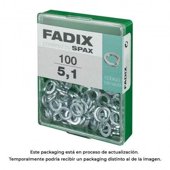 Caixa m 100 unid. anilha press�o 5,1mm ref� 18238 FADIX