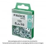 Caixa m 100 unid. anilha plana zinco 5,3x10mm ref� 18230 FADIX
