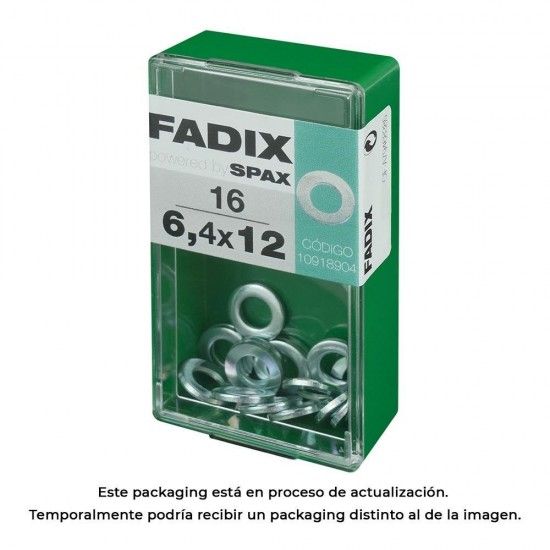 Caixa s 16 unid. anilha plana zinco 6,4x12mm ref� 18231 FADIX