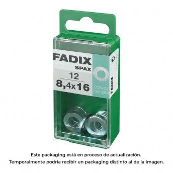 Caixa s 12 unid. anilha plana zinco 8,4x16mm refª 18233 FADIX Caixa s 12 unid. anilha plana zinco 8,4x16mm refª 18233 FADIX