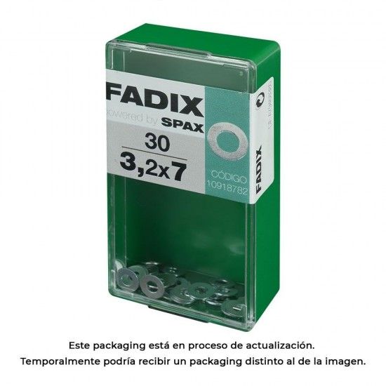 Caixa s 30 unid. anilha plana zinco 3,2x7mm ref� 18226 FADIX