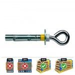 Caixa 100 un fixa��o dynabolt aro �8x45mm zincado ref� 17448 CELO