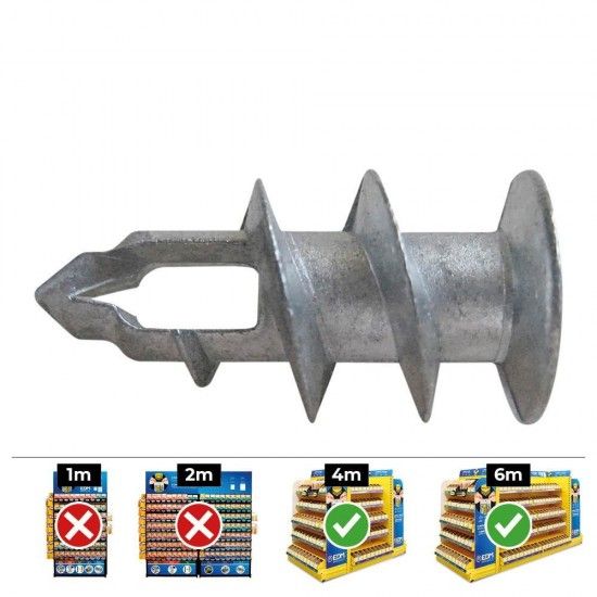 Caixa 100 unid. bucha cartão geso metalica ø4-5x37mm din gkdz refª 17363 CELO Caixa 100 unid. bucha cartão geso metalica ø4-5x37mm din gkdz refª 17363 CELO
