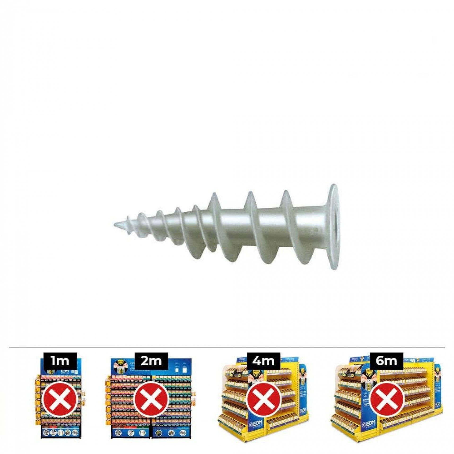 Caixa 50 unid. bucha nylon + parafuso ø3-4.5x40mm gkd refª 17224 CELO