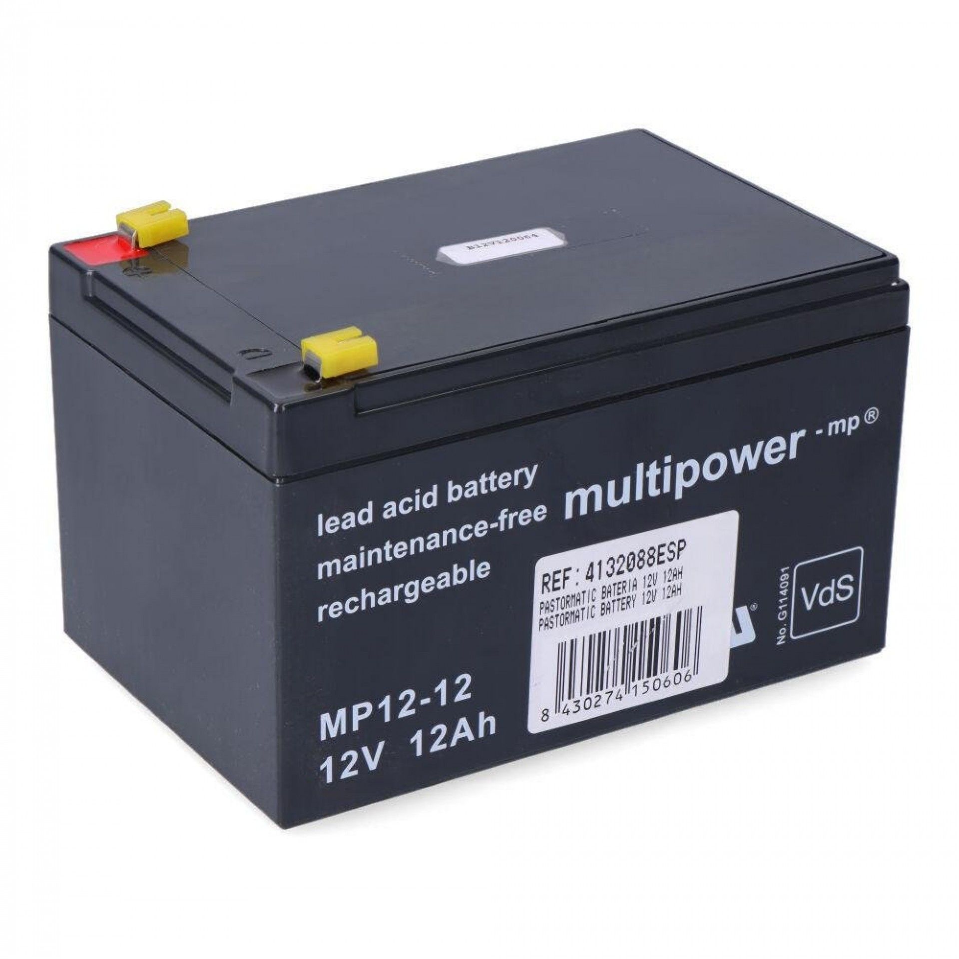 Bateria 12v 12ah refª 16738 PASTORMATIC