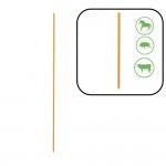 Pack 50 estacas 120cm fibra amarela ref 16726 PASTORMATIC