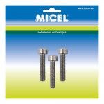 Kit de 3 parafusos máquina de enrolar toldo tld27 6x30mm 92597 refª 15216 MICEL Kit de 3 parafusos máquina de enrolar toldo tld27 6x30mm 92597 refª 15216 MICEL