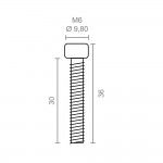 Kit de 3 parafusos máquina de enrolar toldo tld27 6x30mm 92597 refª 15216 MICEL Kit de 3 parafusos máquina de enrolar toldo tld27 6x30mm 92597 refª 15216 MICEL