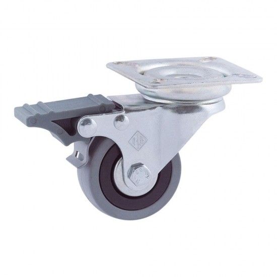 Roda platina travo 50mm (roda) borracha cinzenta cr07181 ref 15008 AFO