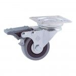 Roda platina travão ø50mm (roda) borracha cinzenta cr07181 refª 15008 AFO Roda platina travão ø50mm (roda) borracha cinzenta cr07181 refª 15008 AFO