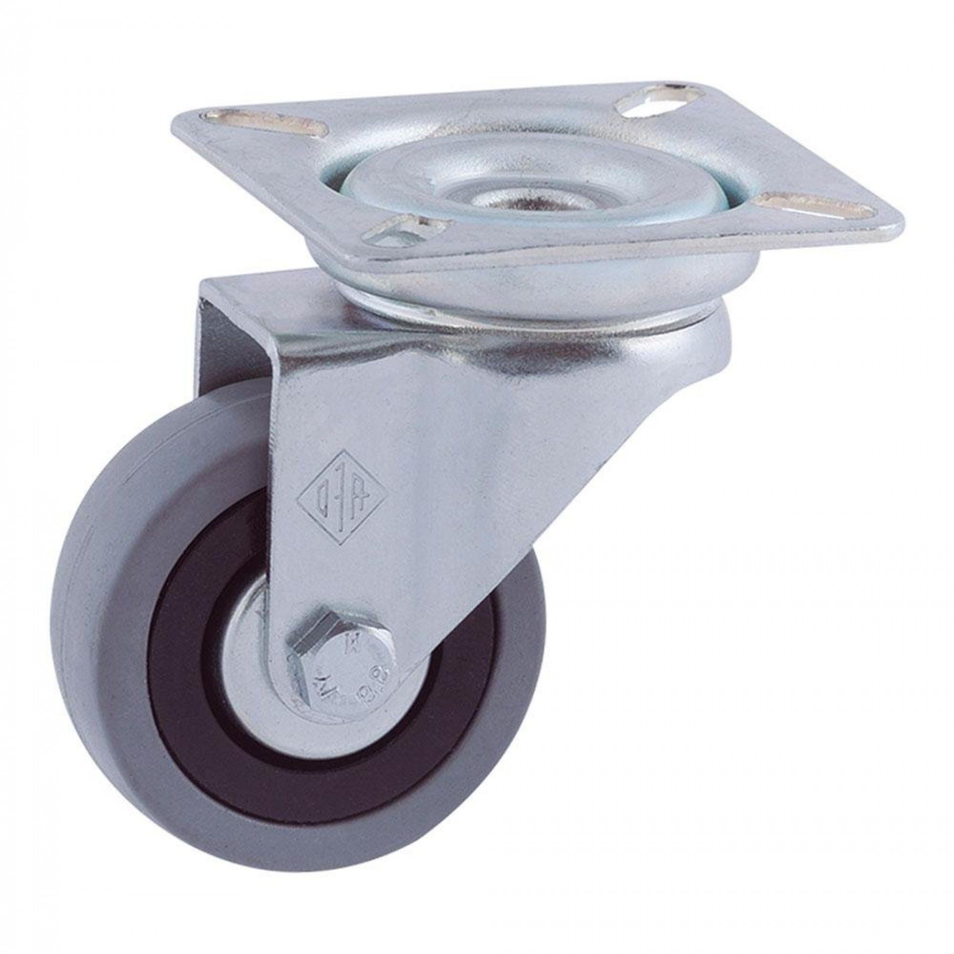 Roda platina ø50mm (roda) borracha cinzenta cr00598 refª 15007 AFO