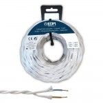 Cabo paralelo t�xtil tran�ado 2x1,5mm branco 5m ref� 11886 EDM