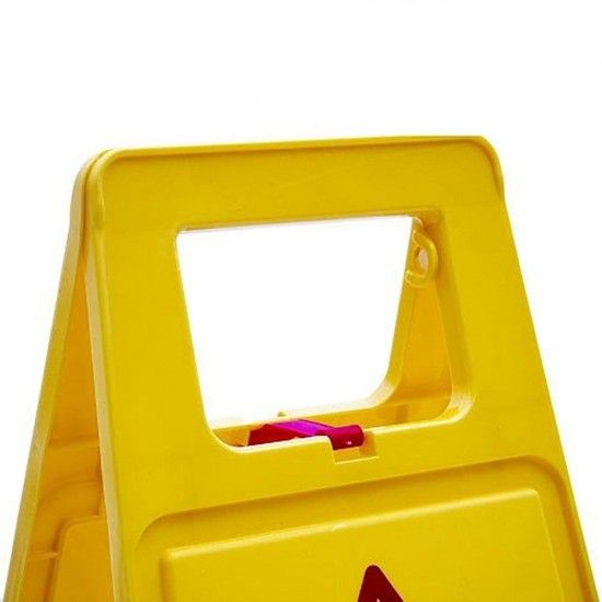 Sinal de cho amarelo cuidado piso molhado 62cm h ref 09042 NORMALUZ