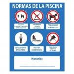 Sinal normas piscina pvc 0,4mm 500x400mm ref 09038 NORMALUZ