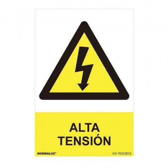 Sinal perigo "alta tension" (pvc 0.7mm) 30x40cm ref 08917 NORMALUZ