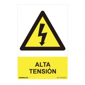 Sinal perigo "alta tension" (pvc 0.7mm) 30x40cm ref 08917 NORMALUZ