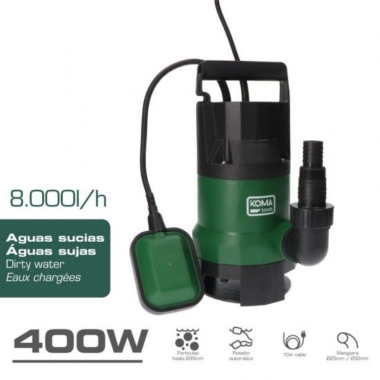Bomba submersvel para gua suja 400w ref 08792 KOMA TOOLS