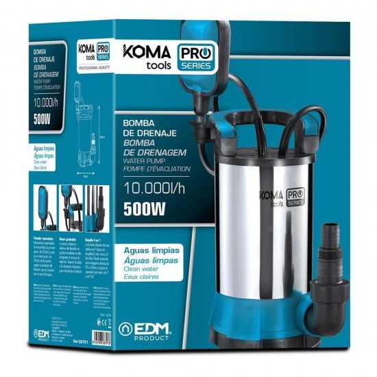 Bomba submersvel gua limpa 500w ref 08791 KOMA TOOLS