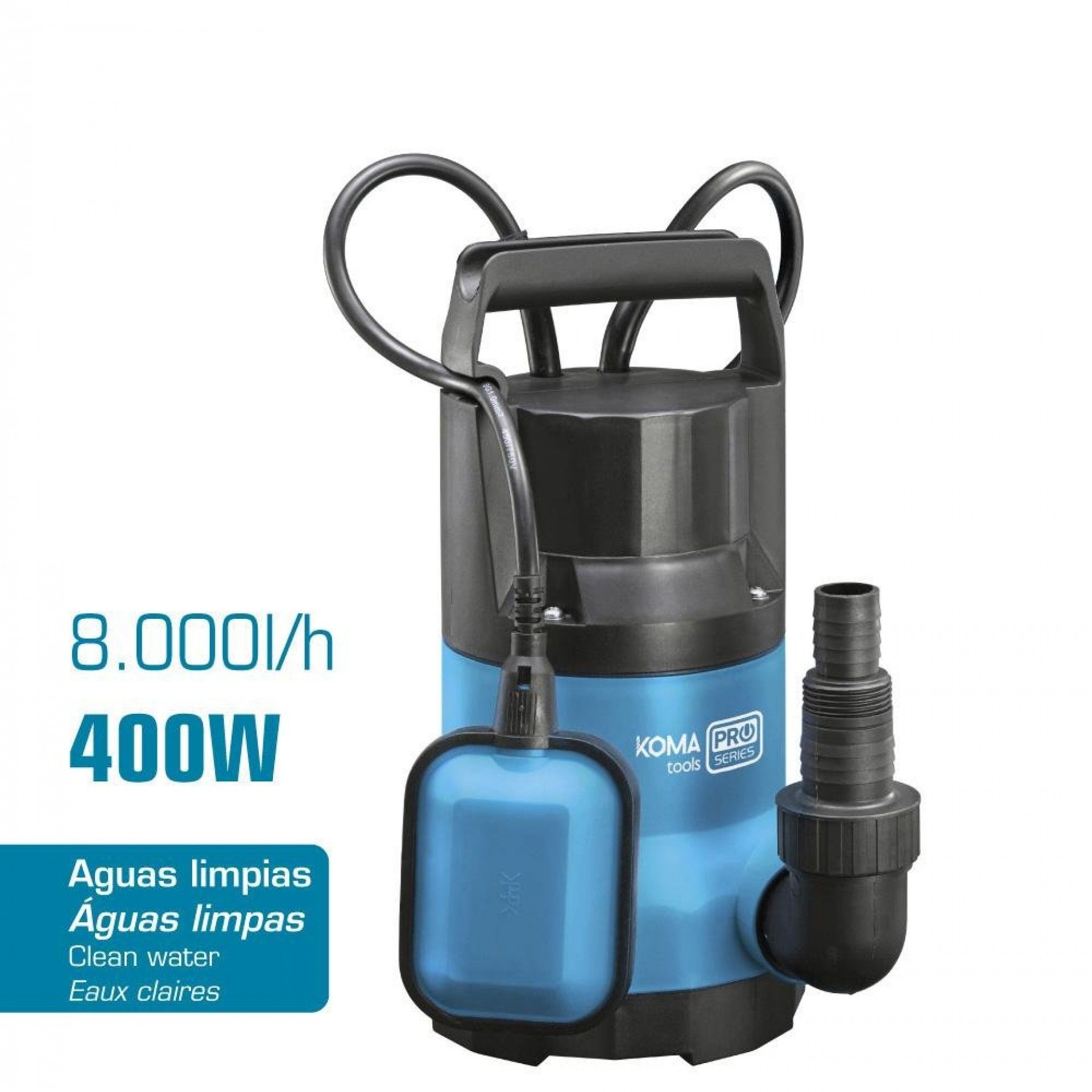Bomba submersível de água limpa 400w refª 08790 KOMA TOOLS