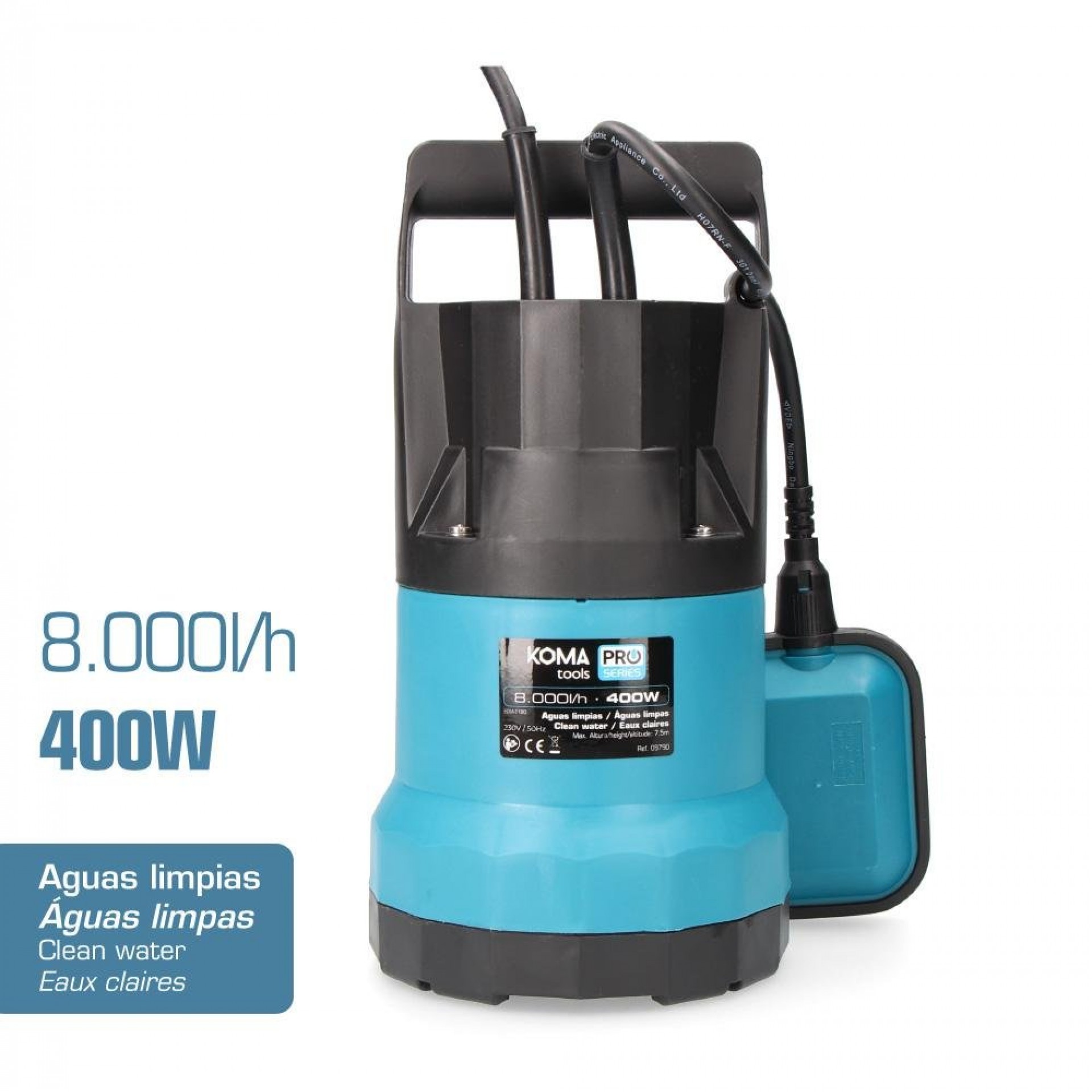 Bomba submersível de água limpa 400w refª 08790 KOMA TOOLS