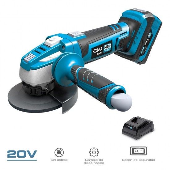 Kit mala rebarbadora 20v com 1 bateria 4,0a e carregador 08772. 28,9x23,9cm refª 08760 KOMA TOOLS Kit mala rebarbadora 20v com 1 bateria 4,0a e carregador 08772. 28,9x23,9cm refª 08760 KOMA TOOLS