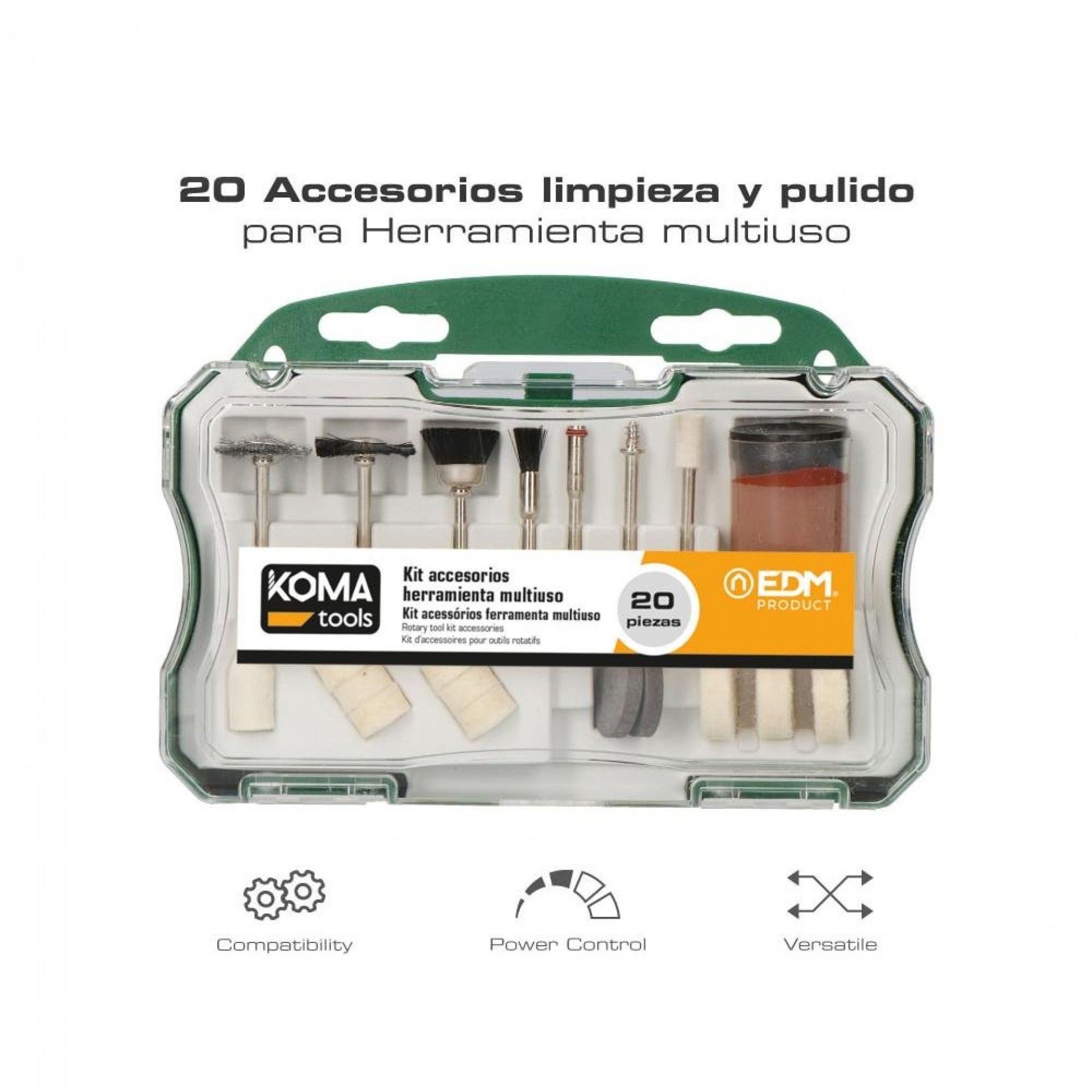 Set 20 acessorios para 08709 refª 08735 KOMA TOOLS
