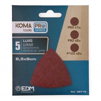 Pack 5 lixas para multiferramenta 08765 ref 08719 KOMA TOOLS