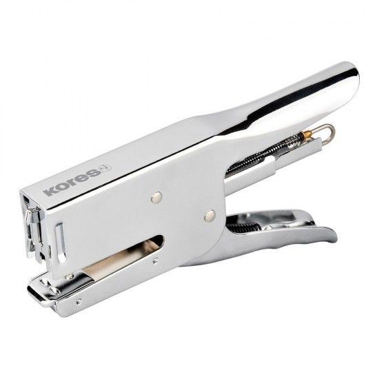 Agrafador de tenaz cromado 25 folhas ref 08601 KORES