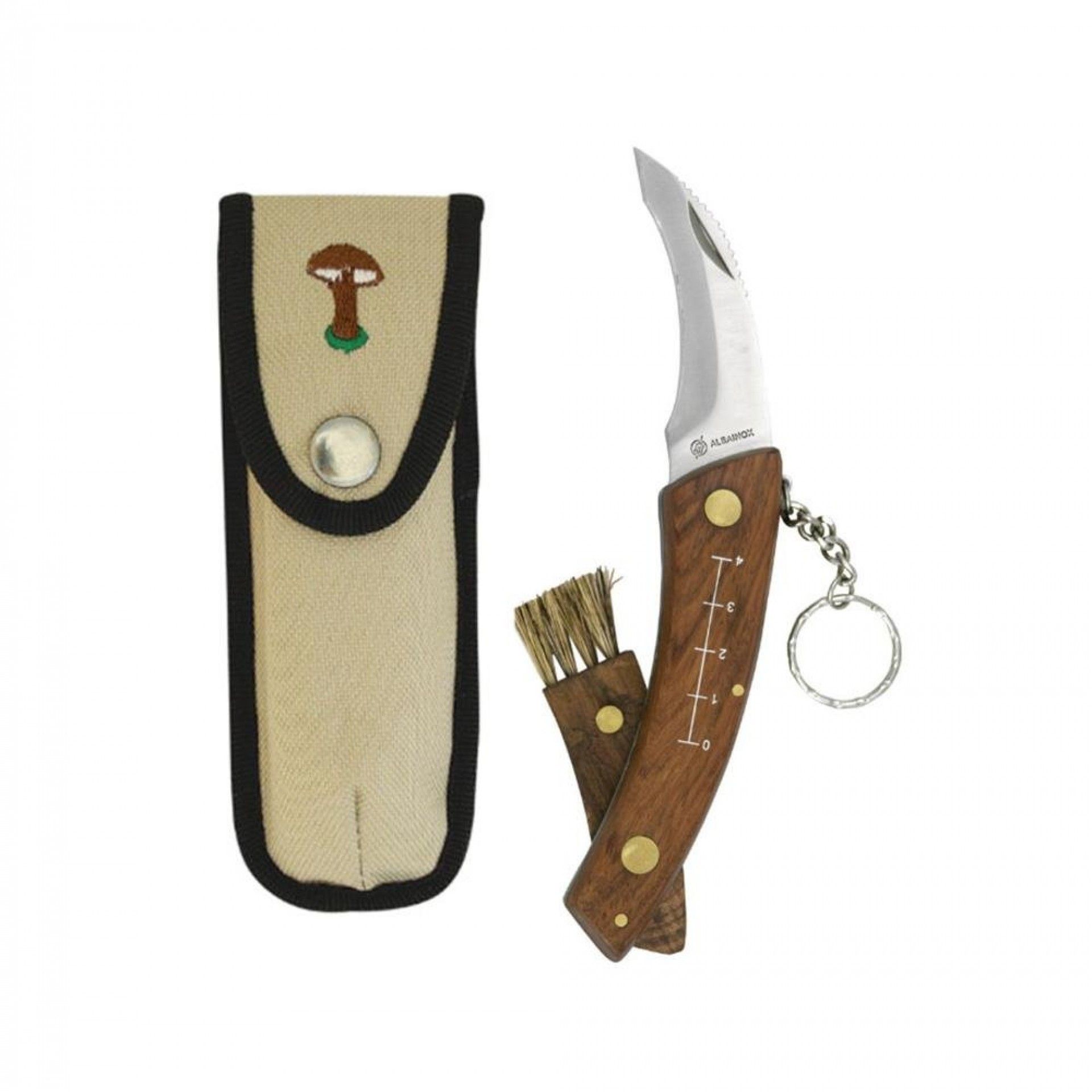 Navalha cogumelos inoxidavel com chaveiro + capa lâmina 7,5cm imex refª 08574 EL ZORRO