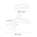 Multi ferramenta com mosquetão modelo prata, serie k2. refª 08557 EDM Multi ferramenta com mosquetão modelo prata, serie k2. refª 08557 EDM