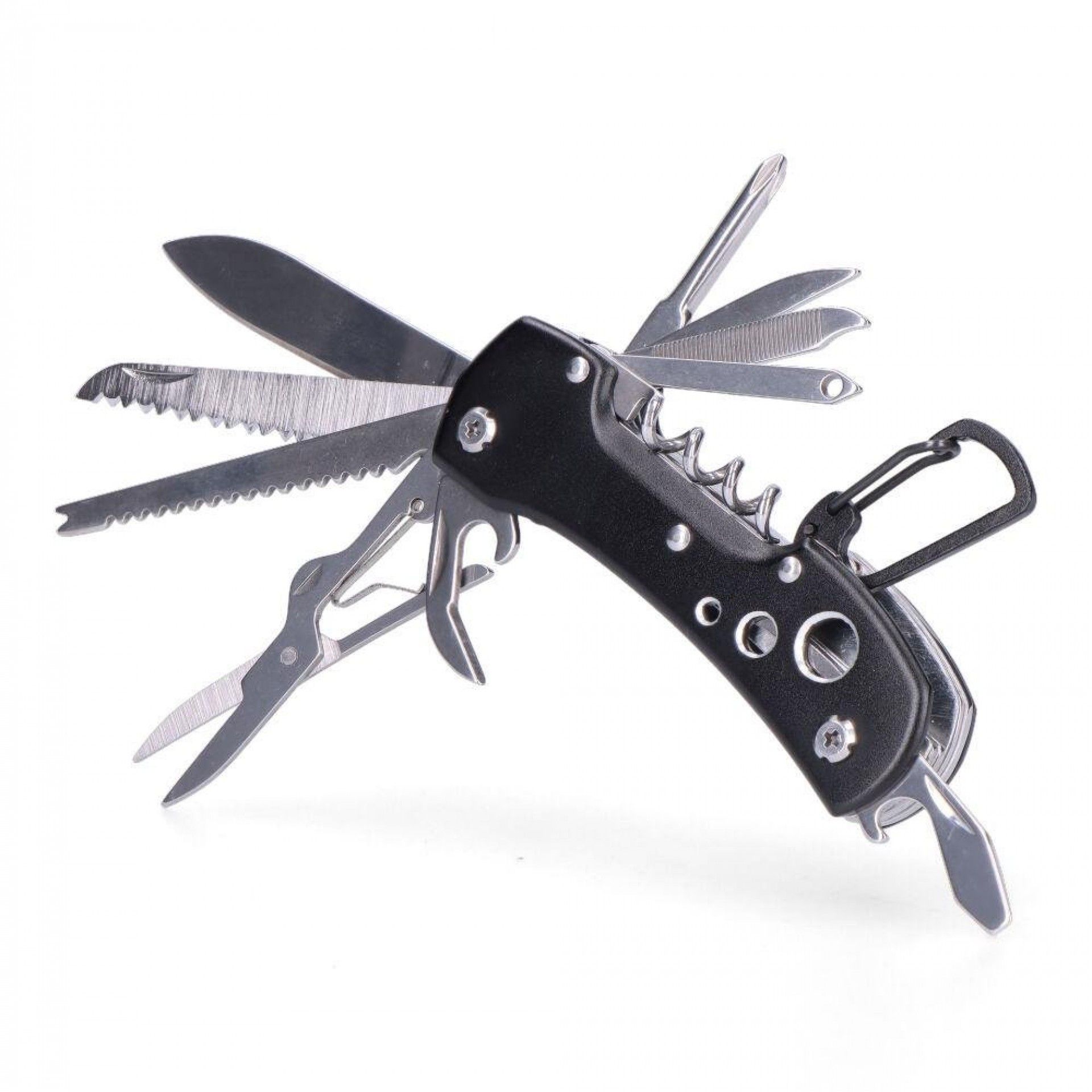 Multi ferramenta com mosquetão modelo preto, serie kilimanjaro. refª 08556 EDM