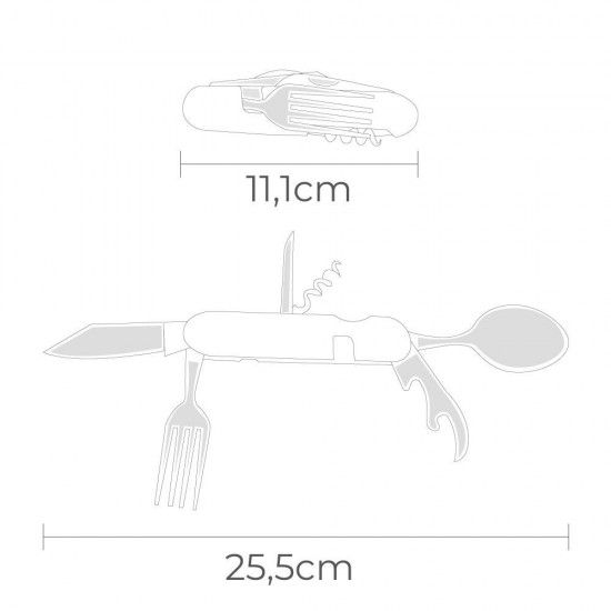 Multi ferramenta navalha + talheres, serie aconcagua. ref� 08555 EDM