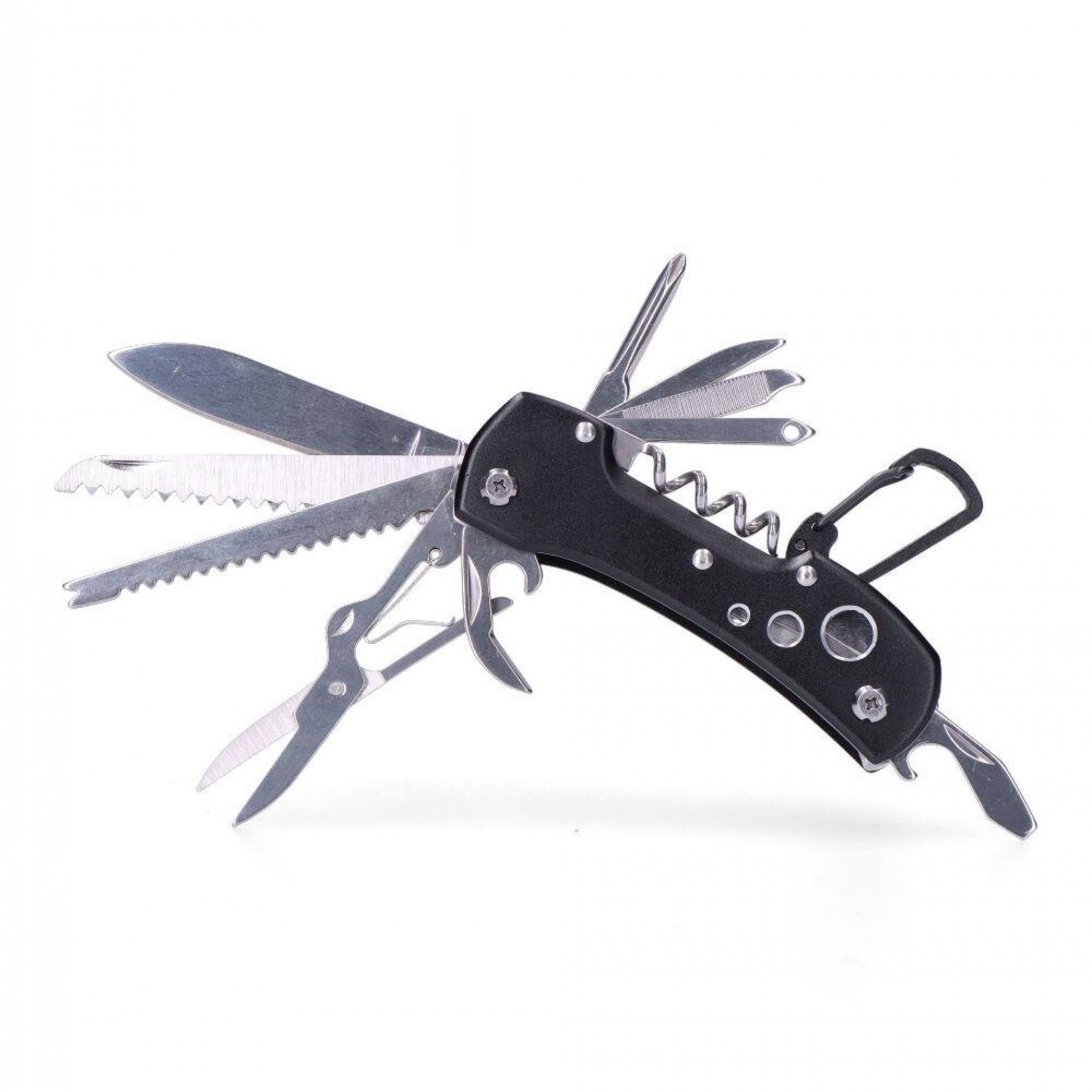 Multi ferramenta com mosquetão modelo preto, serie kilimanjaro. refª 08556 EDM