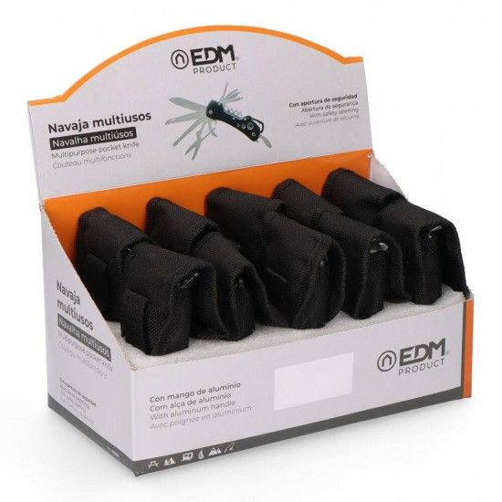 Multi ferramenta com mosquet�o modelo preto, serie kilimanjaro. ref� 08556 EDM