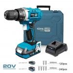 Kit mala berbequim aparafusador com 70 acessórios 20v com bateria e carregador refª 08375 KOMA TOOLS Kit mala berbequim aparafusador com 70 acessórios 20v com bateria e carregador refª 08375 KOMA TOOLS