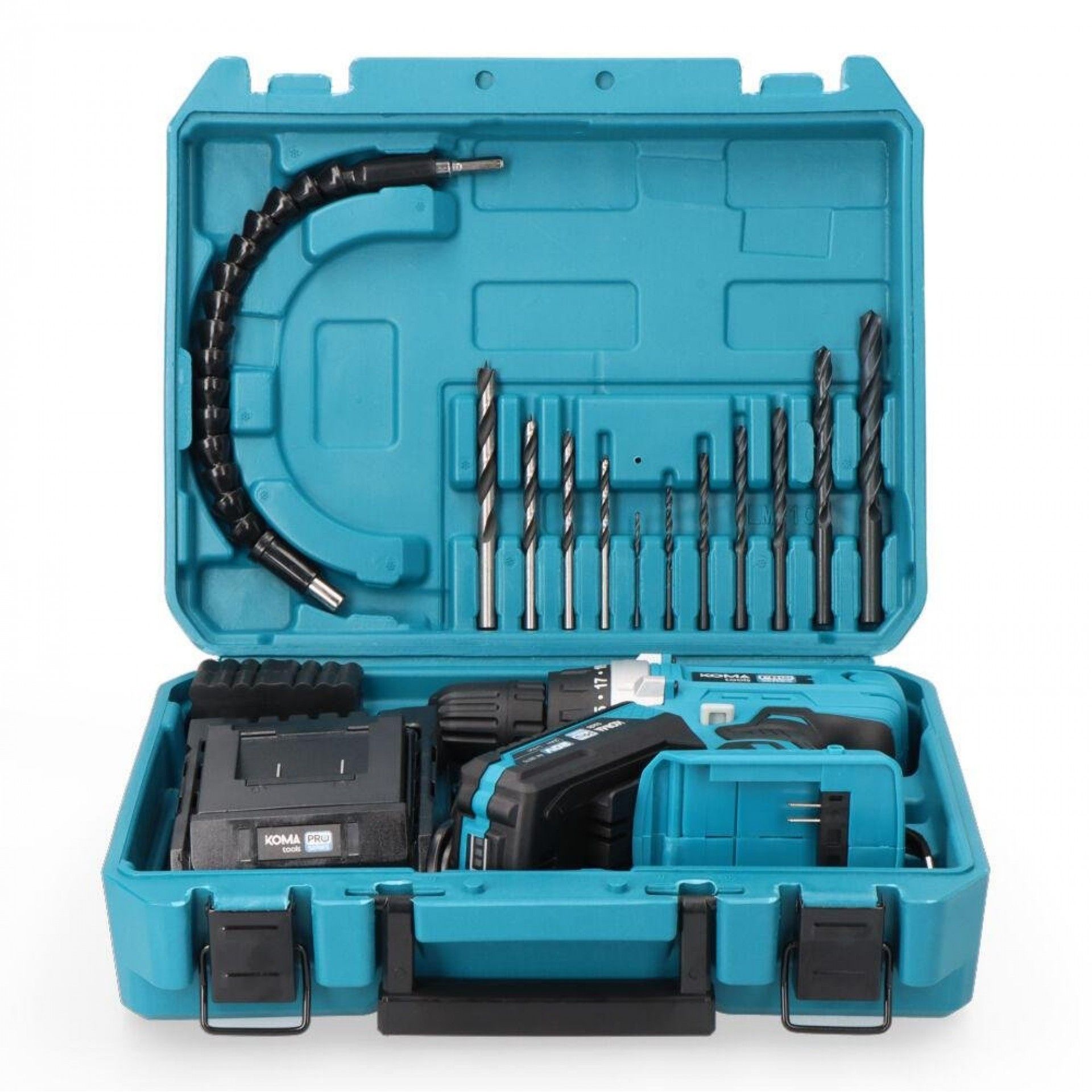Kit berbequim aparafusador com 40 acessórios 20v com bateria e carregador refª 08374 KOMA TOOLS
