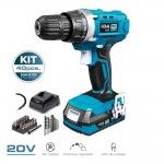 Kit berbequim aparafusador com 40 acessórios 20v com bateria e carregador refª 08374 KOMA TOOLS Kit berbequim aparafusador com 40 acessórios 20v com bateria e carregador refª 08374 KOMA TOOLS