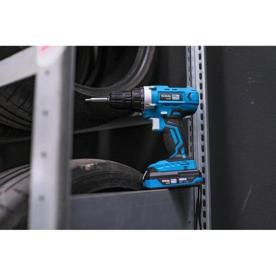 Kit berbequim aparafusador com 40 acessórios 20v com bateria e carregador refª 08374 KOMA TOOLS Kit berbequim aparafusador com 40 acessórios 20v com bateria e carregador refª 08374 KOMA TOOLS