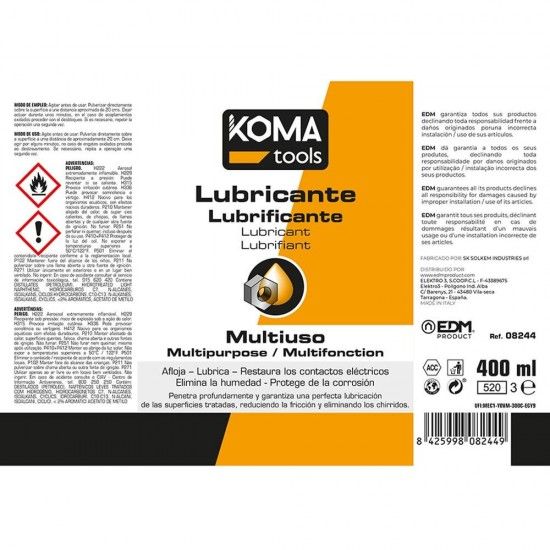 Lubrificante multisos spray 400ml ref 08244 KOMA TOOLS